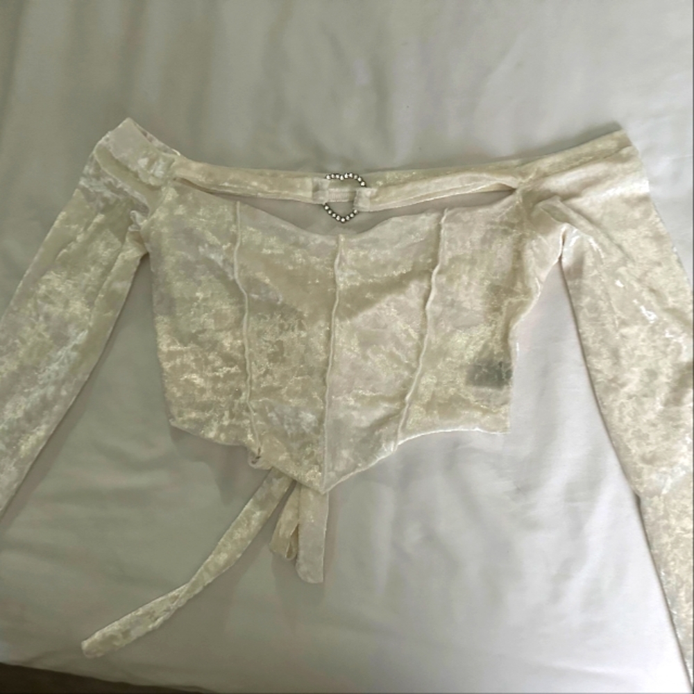 Elegant Cream Off-Shoulder Intimate Top
